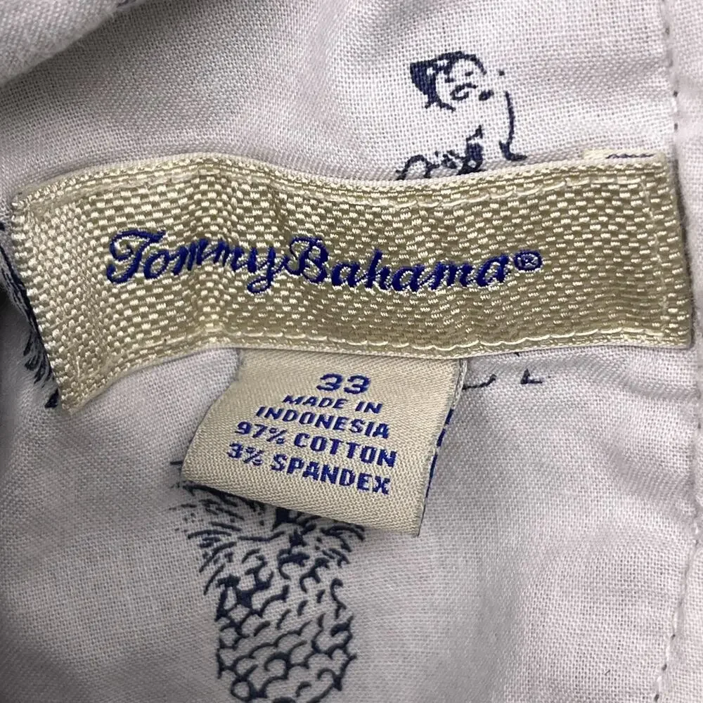 Tommy Bahama Chino Shorts Mens 33 Gray Classic Stretch